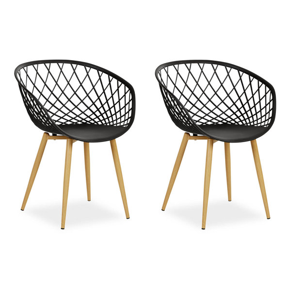 Norden Home Gartenstuhl Altrincham mit Armlehnen 2er Set aus Kunststoff